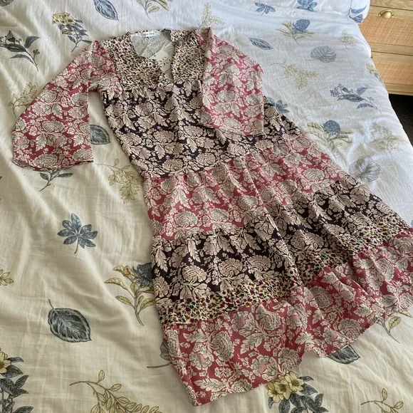 Verge Girl floral maxi dress in pink & purple - Picture 4 of 7